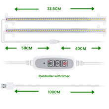 Load image into Gallery viewer, USB Double Strip LED Grow Light + Adaptor Combo