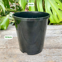 Load image into Gallery viewer, Black Round Nursery Pot 12cm
