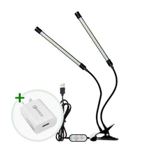 Load image into Gallery viewer, USB Clip-On LED Grow Light + Adaptor Combo
