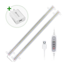Load image into Gallery viewer, USB Double Strip LED Grow Light + Adaptor Combo
