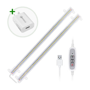 USB Double Strip LED Grow Light + Adaptor Combo