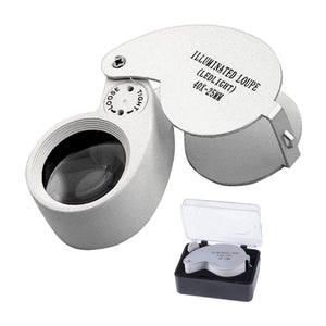 LED Pocket Magnifier 40X