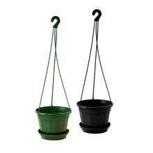 Load image into Gallery viewer, Hanging Pot Green/Black 14cm

