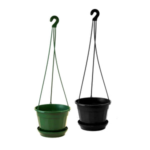 Hanging Pot Green/Black 14cm