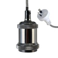 Plug-In Pendant Cord E27 60W - Gunmetal