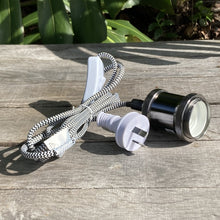 Load image into Gallery viewer, Plug-In Pendant Cord &#39;Gunmetal&#39; E27 60W
